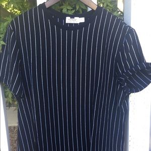 TOPMAN Vertical pin-striped Tee